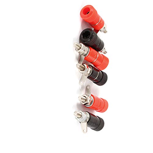 Conectores Banana 4mm Plástico Rojo y Negro x6 miniatura 1