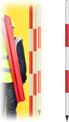 Postes de agrimensura de aluminio de 2 metros para topografía vial 2