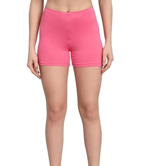 Image of Women's Workout Yoga Athletic Running Dance Gym Shorts High Waist Cheerleader Volleyball Short Pants Pink