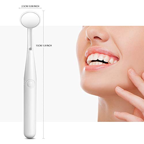 Tovendor Dental Mirror with Lights, Teeth Mirror with 2 Replacement Head, Anti-fog Dentist Mirror for Inside Mouth - Thumbnail 2