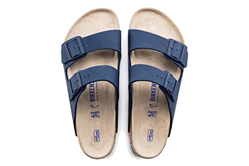 Birkenstock Unisex Arizona Soft Footbed Desert Soil Blue Birko-flor 43 R EU Women's 12-12.5 US/Men's 10-10.5 US4