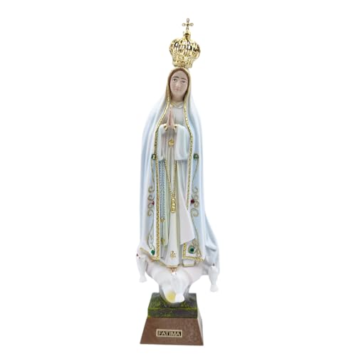 Generico Statua della Madonna di Fatima originale cm. 21 con strass