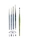 Winsor & Newton Aquarellpinsel mit kurzem Griff, Serie 111. NO. 1. 3. 5 und Serie 333. NO. 1 + Flach und 1 Karte
