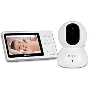 LIONELO Babyline 8.2 Elektronisch kindermeisje, camera en ontvanger, nachtmodus, temperatuursensor, bereik 300 m, alarmsysteem, draaibare camera, zoom, grootbeeldcamera, groothoeklens