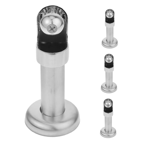 Support de cloison pour toilettes publiques et hôtels en inox argenté 4pcs