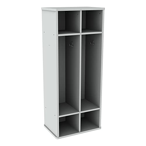 Image of Sprogs Serene Series Two-Section Coat Locker and Cubby Storage for Daycare, Preschool, Kindergarten, Home