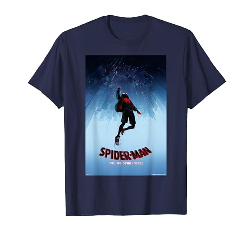 マーベル スパイダーマン スパイダーバース 逆さまポスター Tシャツ