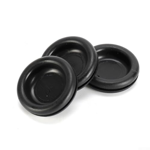 Rubber Grommet Set, 200-Piece Assorted Size Wiring Grommets for Blind Holes, Sheet Metal, Firewall & Industrial Applications – 7 Sizes (7.14–25.40 mm), Black