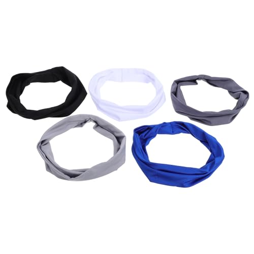 Yardwe 5pcs Quick Dry Wicking Headbands for Boys for Soccer Baseball Basketball Fit for Active