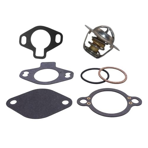 Image of XRmarine 807252Q4 807252T4 807252T7 8M0089715 Thermostat Repair Kit with Gasket 140°F 60 °C for Mercruiser V6 V8 Stern Drive Sierra 18-3668
