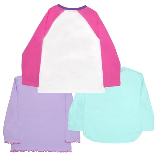 Disney Princess and Minnie Mouse Long Sleeve Tees 3 Pack, Long Sleeve T-Shirt 3-Pack Bundle Set for Girls2