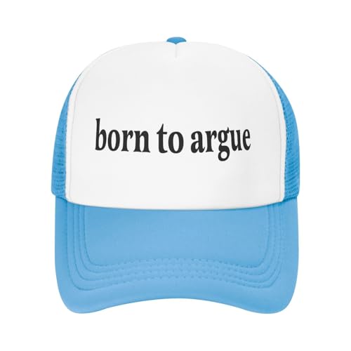Born to Argue Mesh Toddler Hat Sun Protection Baby Boy Baseball Cap for Outdoor Beach Kids
