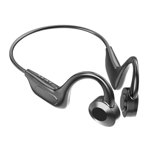 Bone Conduction Headphones,Open Ear Bluetooth 5.1 with Mic Wireless Headphones 8H Playtime, Waterproof Sport Suitable for Running,Cycling, Outdoor Sports Black