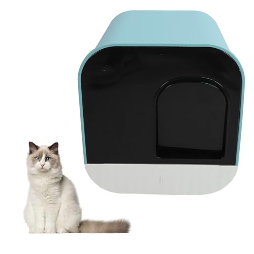 Caja de arena cerrada para gatos grande con control de olores miniatura 5