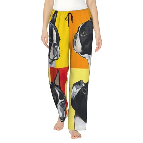Pantalon de pyjama carlin pour femme EdWal, vêtement de nuit léger et respirant en taille S à 3XL
