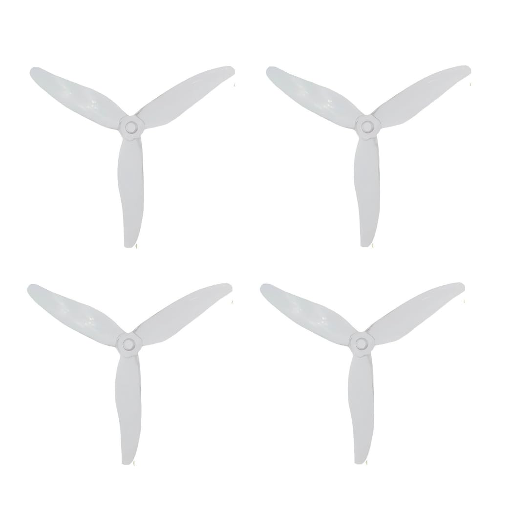 LingxuWing 6Pairs 3pack Gemfan 5129 5inch 3 Blade/Tri-Blade Propeller Prop for FPV Brushless Motor Yuki FPV Props RC Racing Drone (6Pairs Transparent)