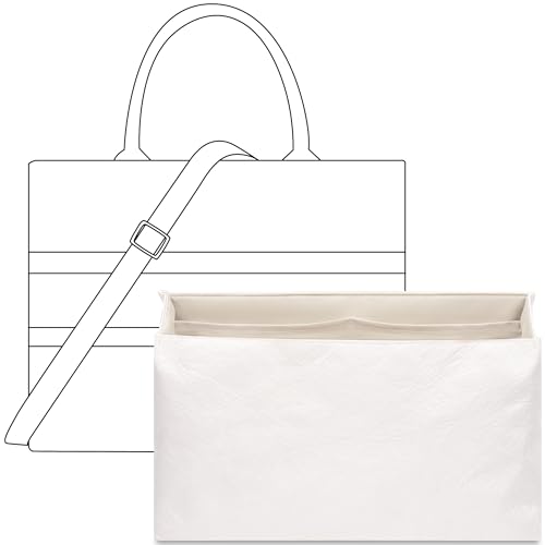 FANJI Project Bolsa organizadora para bolsa DIOR Book M, ajuste personalizado dentro da bolsa Craie, leve, resistente à água, com acessórios para porta-copos
