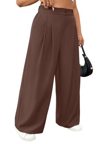 Image of GRECIILOOKS Trousers for Woman | Womens High Rise High Waist Flared Korean Style | Formal Pant for Women Office Wear| Track Pants for Womans Elegant for College & Events (Available in Plus Size)