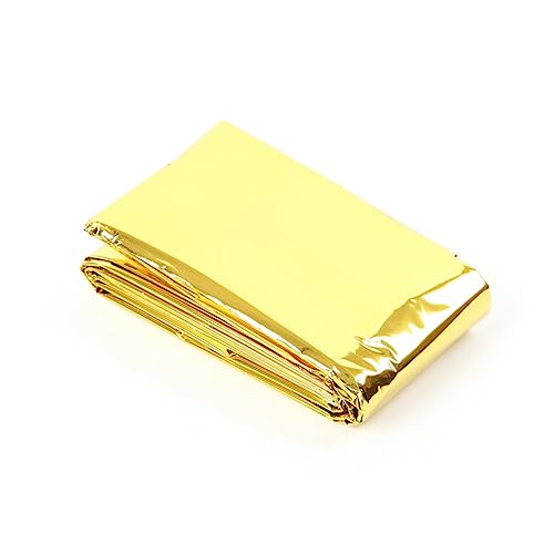 FOYTOKI Survival Blanket Reflective Interior Thermal Camping Accessory Small 160x210cm Emergency