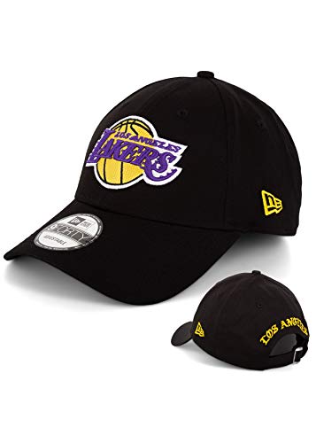 New Era - Berretto da baseball da uomo, edizione limitata con ricamo della squadra sul retro, fantasie e squadre a scelta, modello 9Forty LA Lakers Black V2 Taglia unica