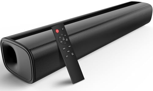 Image of WebsLand 40W 2.0CH Sound Bar for TV with Dual Horn Speakers | 17-Inch, Optical/AUX/Bluetooth 5.3 | Universal for Smart TV, PC, Gaming | Wall Mountable & Desktop Ready