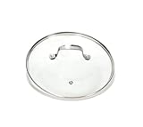 Gotham Steel Clear Tempered Glass Vented Lid - Prevents Pots and Pans from Messy Spillovers (12.5-inch Lid)