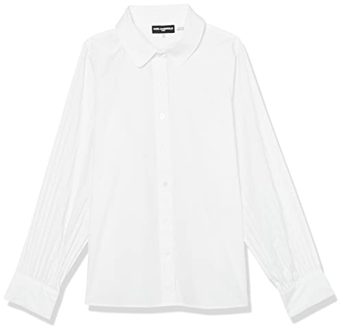 Chemise Karl Lagerfeld blanche en popeline idéale pour le bureau en XL