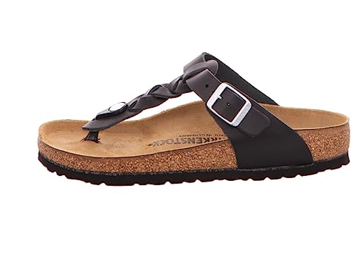 BIRKENSTOCK Women's Gizeh Braided Black Oiled Leather Flip Flops2