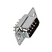 Waldom Electronics 5-747904-4 D-SUB CONNECTOR 9 PIN MALE SOLDER CUPS ZINC PLATED