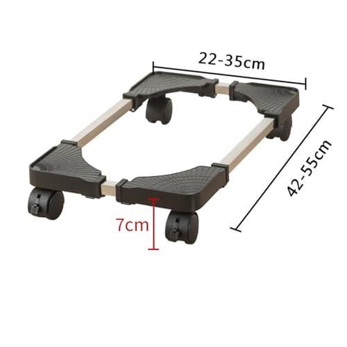 Soporte para torre de PC con ruedas, ajustable para debajo del escritorio, soporte móvil para torres de juegos (negro) miniatura 6