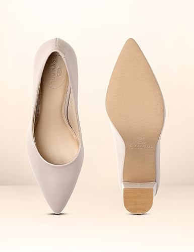 Image of Symbol Premium Women's 'Desk to Dinner' Block Heel Pumps (Ortholite Insole|Stylish Heels)