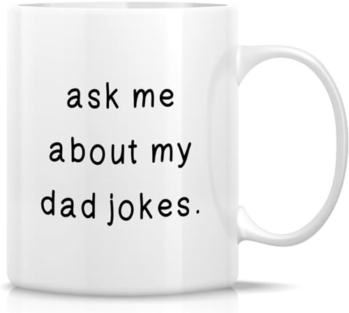RTEJUFKR Coffee Cup Ask Me About My Dad Jokes Mug