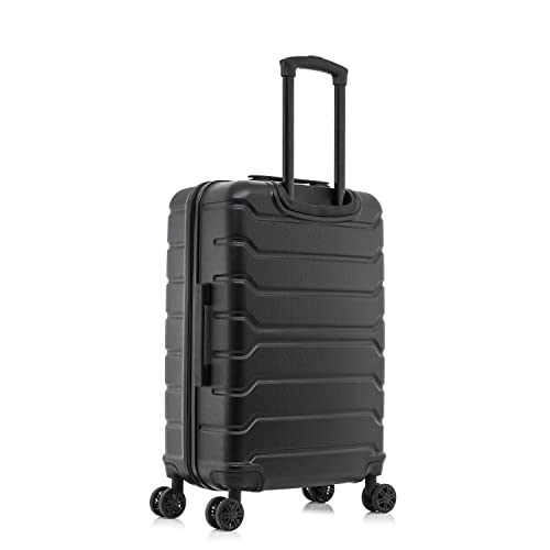 Image of InUSA TREND Luggage with Spinner Wheels | Durable lightweight Hardside Suitcase, Travel bag with Handle and Trolley, 24-Inch Medium Checked luggage | Black