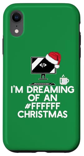 I'M DREAMING OF A #FFFF CHRISTMAS EFuJ҃~[ X}zP[X iPhone XR p