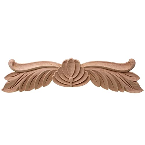MIFANI 家具 彫刻 花 花 木彫り ナチュラル アップリケ 家具 キャビネット 未塗装 木製モールディング デカール 装飾 置物 オーナメント