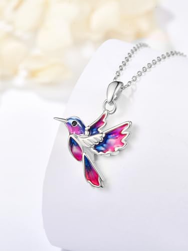 Dreamboat Hummingbird Bird Pendant Necklace for Women 925 Sterling Silver Jewelry Gifts for Hummingbirds Lovers2