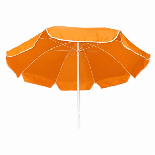 Image of 7 Feet Big Size Windproof Cantilever Patio Umbrella UV Protection Waterproof (Orange)