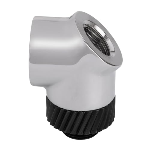 Image of Thermaltake Pacific SF 45 Degree Adapter Silver Black /DIY LCS /Fittings CL-W397-CU00SL-A