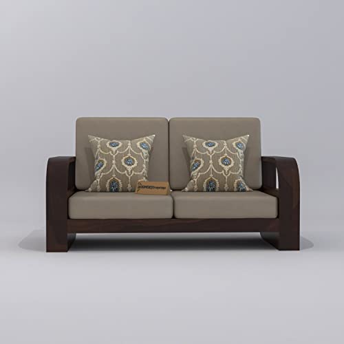Image of Wooden 7 Seater Sofa Set for Living Room | Seven Seater Sofa for Office & Lounge | 3+2+2 Seater Sofa Sets for Home | Sheesham Wood (3+2+2 Seater,Walnut)