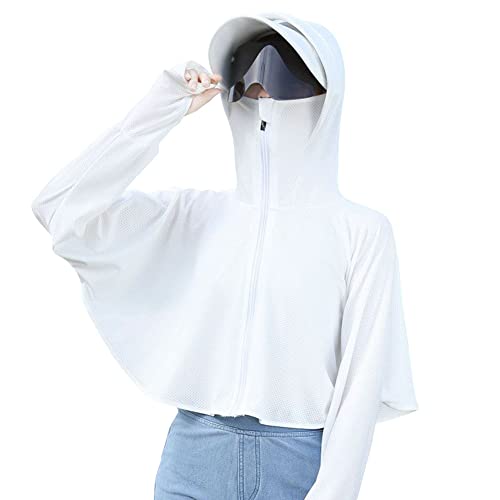 Yangshine Felpa con Cappuccio Anti-UV con Scudo