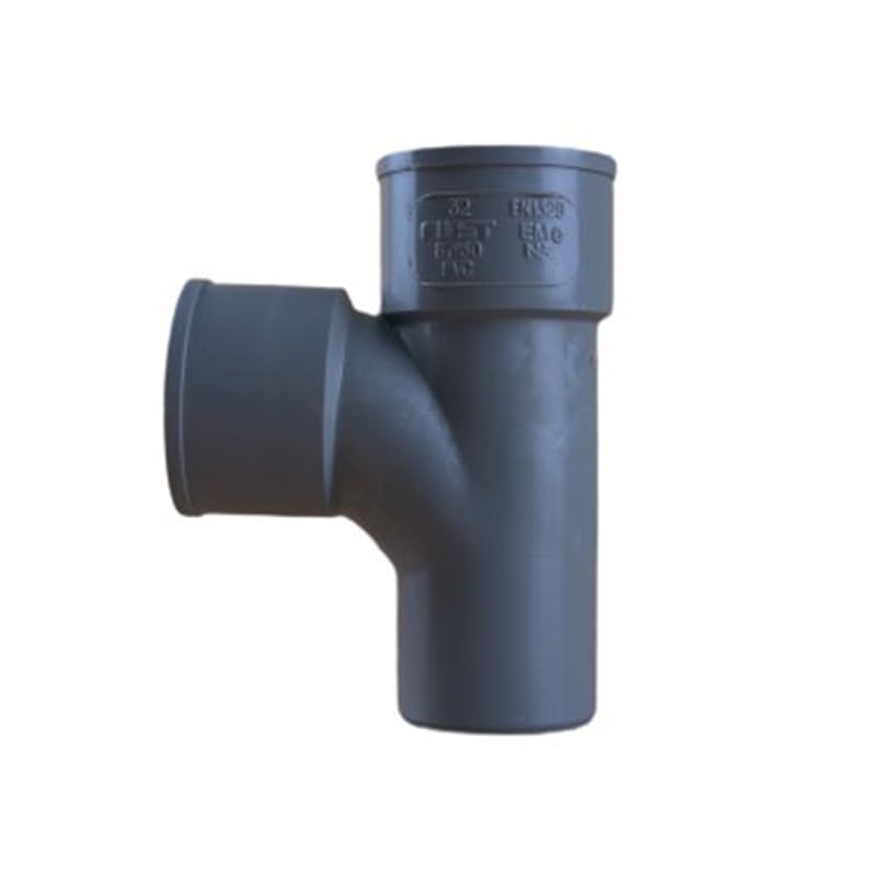 First Plast - Raccord PVC évacuation - 60 tés pied PVC 87°30 Mâle Femelle Ø32 -