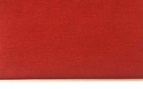 Plain 100% Cotton Fabric - 60 INCH Wide - 10 Colors by M&J® (RED, 10 METRE)