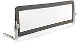 ebebek baby plus Extra Wide Toddler Bed Rail | Safety Bed Guard Foldable & Portable Bed Fence | Bed Barrier for Children | Infant, Kids Bed Guard for Safety (Grey/White, 150 x 48,5 x 35 cm)