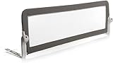 ebebek baby plus Extra Wide Toddler Bed Rail | Safety Bed Guard Foldable & Portable Bed Fence | Bed Barrier for Children | Infant, Kids Bed Guard for Safety (Grey/White, 150 x 48,5 x 35 cm)