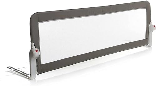 ebebek baby plus Extra Wide Toddler Bed Rail | Safety Bed Guard Foldable & Portable Bed Fence | Bed Barrier for Children | Infant Kids Bed Guard for Safety (Grey/White 150 x 48 5 x 35 cm)