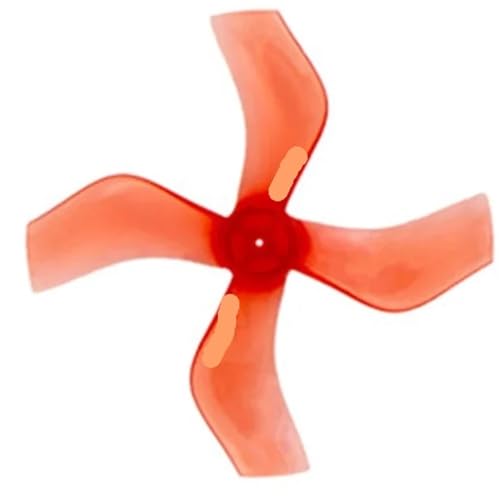 Hélices de 40mm de 4 palas rojas para disfrutar del vuelo FPV en interiores