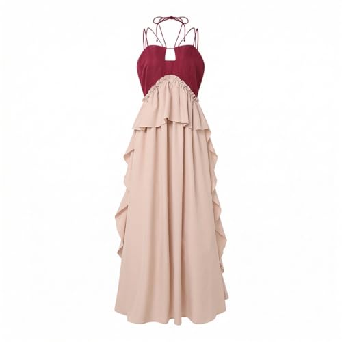 Robe d'été femme longue à bretelles réglables et tissu respirant