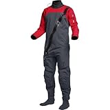 MUSTANG SURVIVAL - Hudson Dry Suit (Admiral/Red - M) - CCS Neck Seal, 4L Marinespec BP Waterproof Fabric, YKK Aquaseal Zipper, Internal Suspender