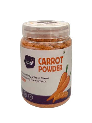Image of KOH Carrot Powder | Natural Dried Carrots | Vitamin A Rich | Perfect for Smoothies, Soups, Curries & Baking | Vegan & Gluten-Free Superfood | No Additives or Preservatives - 3.5274oz(100g)