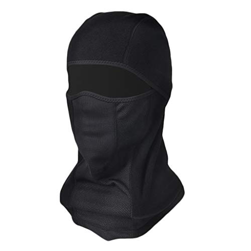 Preisvergleich Produktbild MOTOCO Winddicht Sturmhauben Skihalstuch Motorradschal Nackenwärmer Balaclava, Multifunktional Face Shield Atmungsaktiv Skihaube für Damen und Herren(L.Schwarz-1)